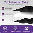 2 PCS Extra Large Sound Dampening Blanket,96"x 80" Sound Absorbing Studio Blanket Panel with Grommets for Wall Hanging,Noise Cancelling Studio Acoustic Curtain/Light Blocker/Soundproof Moving Blanket