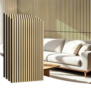 Art3d 4-Pack 47x23.6 Inch Acoustic Panels with Wood Slat Design - Soundproof Wall Panel for Office, Gaming Room & Studio, Ideal for Streamers, Home Workers & Recent Movers, Oak