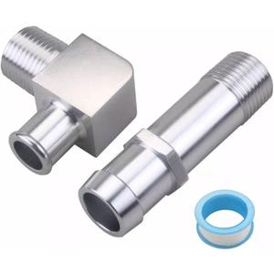 Aluminum Heater Hose Fitting 3/4" Water Pump 5/8" 90 Degree Intake for Chevy SBC Engines 283 305 307 327 350 400