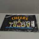 Preboun Bar Mat 12 x 18 Inch with Fluorescent Pattern Thick Rubber Non Slip Spill Mats Countertop Entertaining Vibrant Bar Mat for Coffee Station Kitchen Restaurant