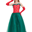 May Costume for Adult, 5 Pcs Christmas Dress Set for Women, Classic Movie Characters Outfit for Halloween Xmas Cosplay Party M