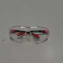 NoCry Clear Safety Glasses for Men and Women with Anti-Fog and Scratch Resistant Wrap Around Lenses, Adjustable Temples and Nose Pads  ANSI Z87 Certified Protective Eyewear with 100% UV Shielding (Black & Red)