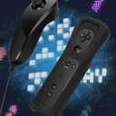 GLCONN Remote Controller with Nunchunk for Wii and Wii U Games - Controller for Wii Remotes - Set of 2 Black