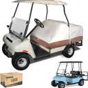 10L0L Waterproof Golf Cart Seat Cover, Universal for Yamaha EZGO Club Car 2+2 Seats Rain Covers | 600D Oxford Golf Cart Seat Protective Covers | Rain & Dust Protection | Easy On/Off for Daily Use