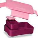 My Vesperbox Lite  Mini Lite - Kids Bento Lunch Box  Extra Durable Lunchbox for Toddlers and School  Leakproof, Child-Friendly, Ideal for Daycare, Preschool & Elementary School (7.48 x 5.12 x 1.97 in, Mini Lite - Pink - Purple - 19x13x5cm)