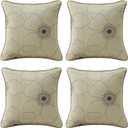 Outdoor Sunbrella Decorative Pillows Pack of 4, 18" x 18" Outdoor Pillow Set for Couch Bed Throw Patio Sofa, Allure Dusk