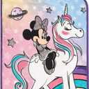 Super Soft Plush Toddler Quilted Nap Mat with Built in Blanket and Pillow (26" W x 46" L, Minnie Mouse)