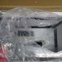 LOUSACE 16.7'' Black Outdoor Pendant Light 4-Light Large Outside Pendant Porch Lights Ceiling Haninging Outdoor Chandelier with Clear Glass Exterior Light Fixtures Lantern for Front Door Foyer Doorway