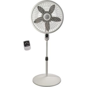Lasko Cyclone Pedestal Fan, Adjustable Height, Remote Control, Timer, 3 Speeds, for Bedroom, Kitchen, Office and Living Room, 18", White, 1885, Large