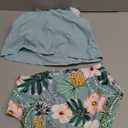 Eomenie Two Piece Tankini Swimsuits for Women Tummy Control Bathing Suits U Back Swim Tank Top with High Waisted Bottom (Green Floral, M)