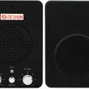 DESHUN Dual-Way Window Intercom, Voice Amplifier,Window Speaker System for Business,Bank,Dental Clinic, Office, School, Station (Sliver)