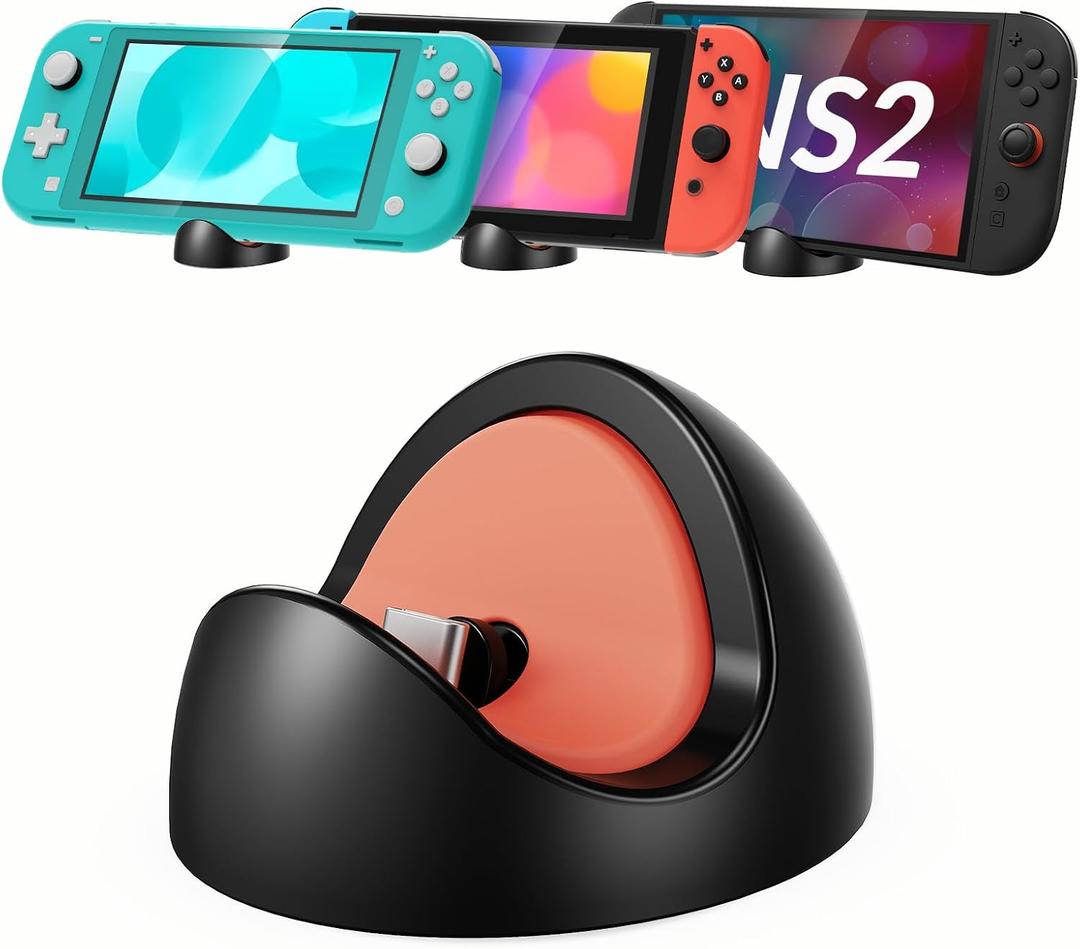 Switch Charging Dock for Nintendo Switch 2 (2025) or 1/Lite/OLED,Portable Carrying Charging Station for Travel or Outdoor and Home(No Cable Included