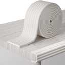 Corner Protector Baby, 16.5FT 0.32''Th W-Shape Edge Protector for Baby Proofing 3.2'' Wide Foam Fireplace Cushion Pre-Taped Safety Guard Bumper Pad for Furniture Wall Stair Door (White-Gray)