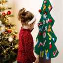 HBlife Felt Christmas Tree 3ft DIY Christmas Decorations Clearance with 26 PCS Ornaments Wall Decor with Hanging Rope for Xmas Gifts Home Door