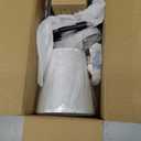 Battery Operated Wall Sconce Light with Remote Control, Dimmable Wall Sconce Set of 2 with White Fabric Shade, Wireless Battery Operated Wall Lamp for Bedroom Living Room, Bulb Included (Black)