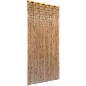 vidaXL Bamboo Door Curtain Fly Insect Mosquito Screen Room Divider partition 35.4"x 78.7" Brown for patios, Balconies, and Apartments -