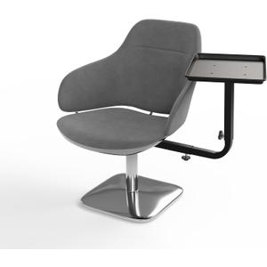 Salon Tray for Hairstylist: Steel Barber Tray Attaches to Chair, Rotating, Adjustable for Spa Salon Hairdressing Tools