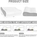 Cervical Pillow for Neck Pain Relief, Memory Foam Pillow, Ergonomic Adjustable Contour Bed Pillow for Side, Back & Stomach Sleepers (2, 22 * 13.7inch)