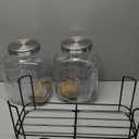 1.6 Gallon Glass Drink dispenser, 2 PCS Beverage Dispenser With Stand, Lemonade Dispenser with Stainless Steel Spigot,Drink Dispensers for Parties,Weddings, Picnic (Black)