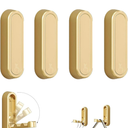 4PCS Folding Coat Hook,Heavy Duty Wall Hooks Made of Zinc Alloy, Folding Coat Hooks for Bathroom/Bedroom/Closet (Gold)