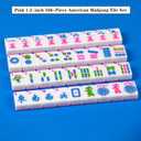 Pink American Mahjong Set 166 Mahjong Tiles 1.2-inch American Mahjong Game Set