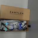 ZanyLen Blue Blocker Glasses for Men Metal Browline Computer Gaming Glasses Filter Blue Ray