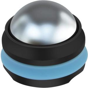 AHIER Cold Massage Roller Ball, Stainless Steel Cold Therapy Relief, Free Rolling Removable Gel Ball Deep Tissue Massage Pain Relief, Great Tool for Back/Neck Pain, Muscles Recovery (Black)