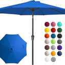 JEAREY 10FT Outdoor Patio Umbrella Outdoor Table Umbrella with Push Button Tilt and Crank, Market Umbrella 8 Sturdy Ribs UV Protection Waterproof for Pool, Garden (Royal Blue)