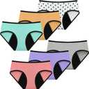 Girls Period Underwear Period Panties for Teens Menstrual Leakproof Protective Cotton Briefs (12-14 Years, Color-003)