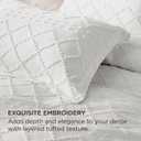Bedsure Boho Oversized King Duvet Cover - White Breathable & Soft Boho Bedding, Machine Washable Comforter Cover for All Seasons, Includes 1 Duvet Cover 120"x98" with 2 Pillow Shams & Zipper Closure