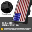 7 x American Flag Stake Pocket Covers for 2019-2024 Chevy Silverado/GMC Sierra 1500, 2020-2024 GMC Sierra 2500/3500HD, Truck Bed Rail Caps Covers Rear Caps Bed Rail Holes Covers,(Blue/Red/Chrome, 2-Pack)