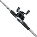 Abu Garcia Max X Baitcast Reel and 7' 2-Piece Fishing Rod Combo, Graphite Composite Rod Blank Construction, Split EVA Handles