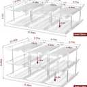 Attelite Can Organizer for Pantry, 3 Sets 3 Tiers Can Storage Organizer Pantry,Soda Can Organizer for Fridge 36 Cans Rack Automatic Rolling Stackable Canned Food Organizer,Clear