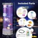 Large Size Jellyfish Aquarium Lamp Fake Fish Jelly Fish Tank Aquarium Lava Lamp Night Light Room Decor,7 Jellyfish&Clownfish,Adult Kids Home Office Room Desk Light