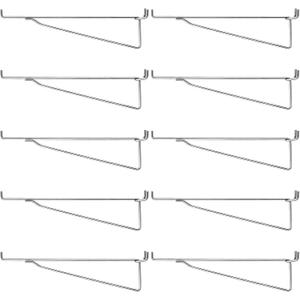 Shimeyao 10 Pcs 12 Inch Pegboard Shelf Brackets, Sturdy Metal Peg Hook Heavy Duty Garage Organizer Hanger, Fits 1/4" Pegboard Slatwall, for Workshops Trade Show Booths