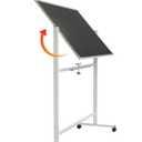 Excello Global Products 48" x 32" Reversible Chalkboard on Wheels (White Frame)
