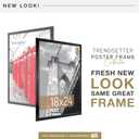MCS Trendsetter 18x24 Poster Frame Black High-Gloss, Vertical & Horizontal Wall Hanging Large Picture Frame for Photos, Posters & Art Prints (1-Pack)