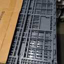 Collapsible Milk Crate, 52L Heavy Duty Plastic Storage Crate Stackable, Collapsible Crates for Storage, Space Saving for Home & Camping - Large Holds 130 lbs, Dark Grey