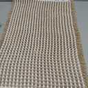 Waffle Bath Mat, Boho Bathroom Rugs Non Slip Washable Super Absorbent Quick Dry Bath Mat Farmhouse Bathroom Decor, 24"x16" Khaki and White