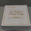 FULING 175 PCS Clear Party Supplies Disposable Dinnerware Set Plastic Plates and Paper Napkins Cups Silverware Serve 25 Sets for Birthday Bridal Shower Wedding Engagement Graduation Parties