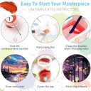 6 Pack Paint by Numbers Kit for Adults-Aurora Adult Paint by Number Kits on Canvas for Beginners,Nature Scenery DIY Acrylic Number Painting Kits for Home Wall Decor Gift 11.8x15.7Inch (Without Frame) (YH01583)