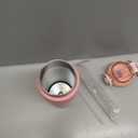 BJPKPK Water Bottle with Straw 18oz Insulated Water Bottles Reusable Stainless Steel Metal Thermal Flask with Leak Proof Lockable Lid and Carry Handle,Light Pink