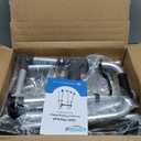 Folding Walker with 2 Skis and 5" Wheels, Lightweight Walkers for Seniors and Adults, Supports Up to 350 Pounds, Adjustable Height, Compact Standard Walker, Black