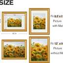 Splinterix 12x16 Gold Picture Frames Set of 2, Ornate Vintage 12 x 16 Photo Frames for Wall Decor or Tabletop Display, 16x12 Gold Frames with Real Glass, Display 8.5x11 Pictures with Mat or 12x16 without Mat for Antique Dco