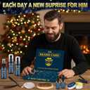 Christmas Stocking Stuffers for Men, Beard Care Grooming Gifts with Assorted Beard Balm Beard Oil and Relaxing Spa Gifts Christmas Gifts for Husband Father Boyfriends Young Men