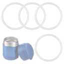 4pcs Replacement Seal Ring for Thermos Funtainer 10oz Food Jar, BPA-Free Silicone Food Container Gaskets for Lid Seals Kitchen Storage (White)