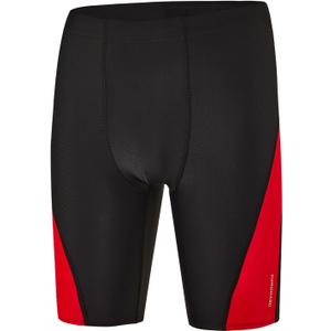DEVOROPA Boys Swim Jammers Youth Competitive Swim Team Trunks Racing Swimsuit Athletic Swimming Shorts Slim/Standard/Husky  (Black/ Red, S)