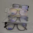 EASY READ 3 Pairs Reading Glasses for Women, Squre Computer Blue Light Blocking Anti UV Readers with Spring Hinge (Black/Tortoise/Grey, +1.75)