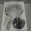 Makeup Mirror with Light, 30x Magnifying Mirror with 3 Lights Colors, 5000mAh Vanity Mirror Brushed Nickel - 360 Rotation, Brightness Adjustable Magnification, Modern Style Side Touch + Side Charge