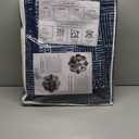 Bless International Handmade Organic Cotton Kantha Quilt Luxury Comforter 3-Pieces Set - Lightweight Block Printed & Stitched - King Size, Indigo Color Bedspread (Includes 1 Quilt and 2 Pillow Shams)